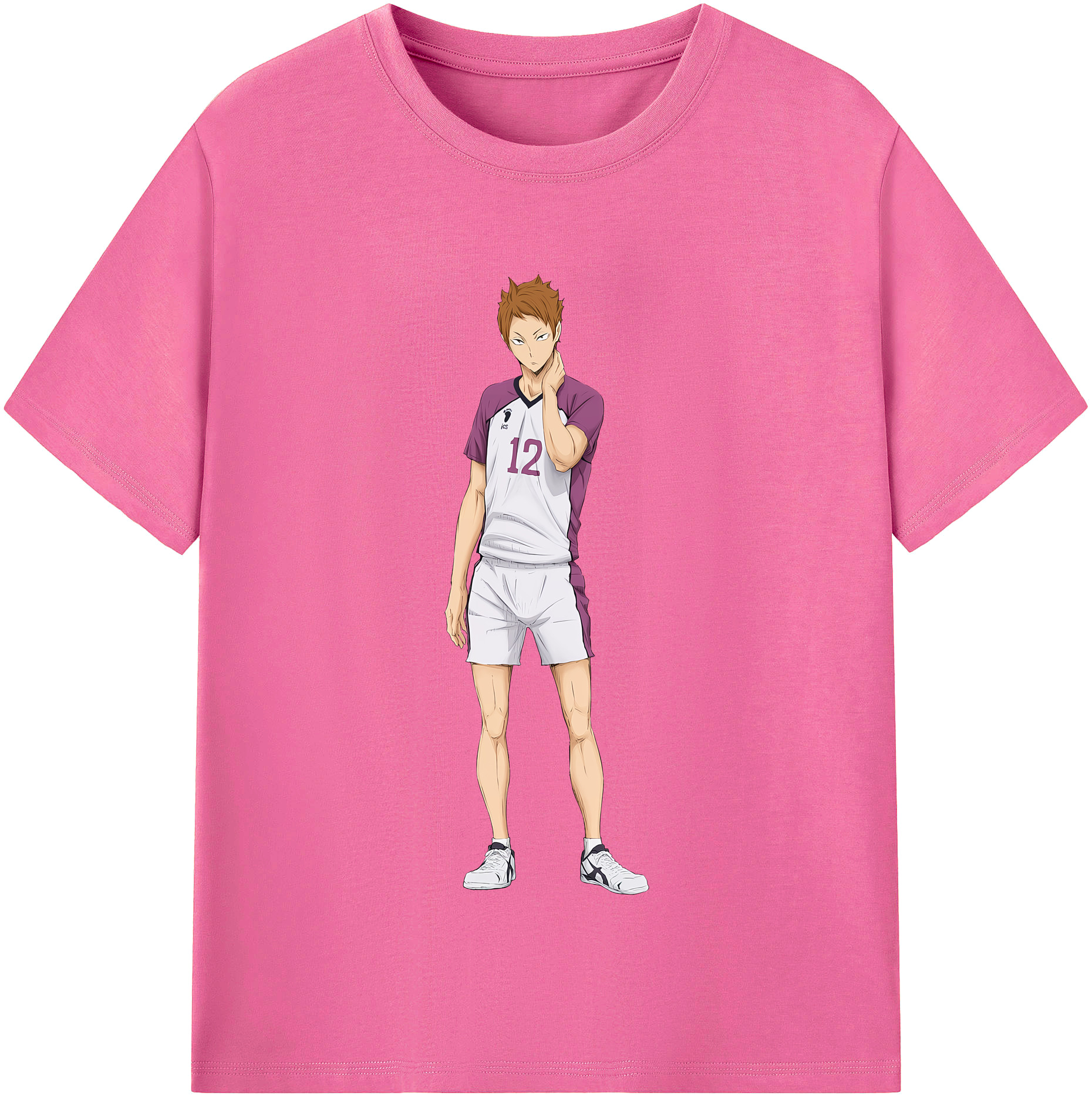 （画像用） ハイキュー!! Haikyu!! レディースカジュアルプリントTシャツ（綿100％）